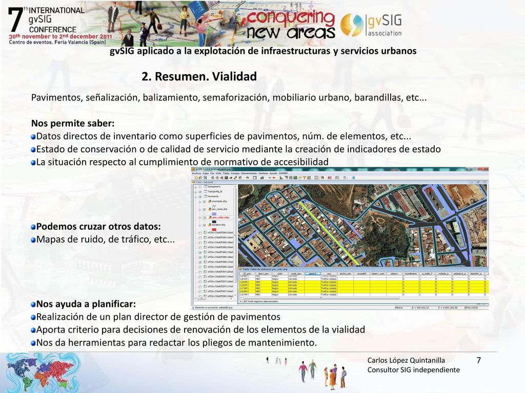 gvSIG aplicado a la explotación de infraestructuras y servicios urbanos