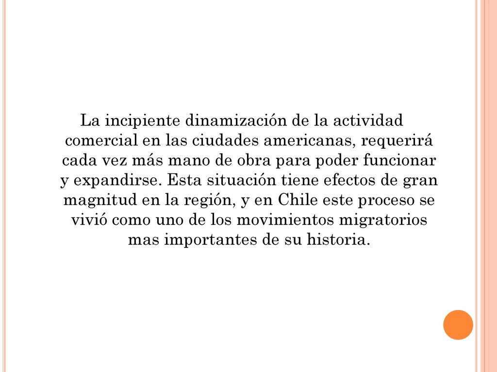 La incipiente dinamización de la actividad comercial en las ciudades americanas, requerirá cada vez más mano de obra para poder funcionar y expandirse.