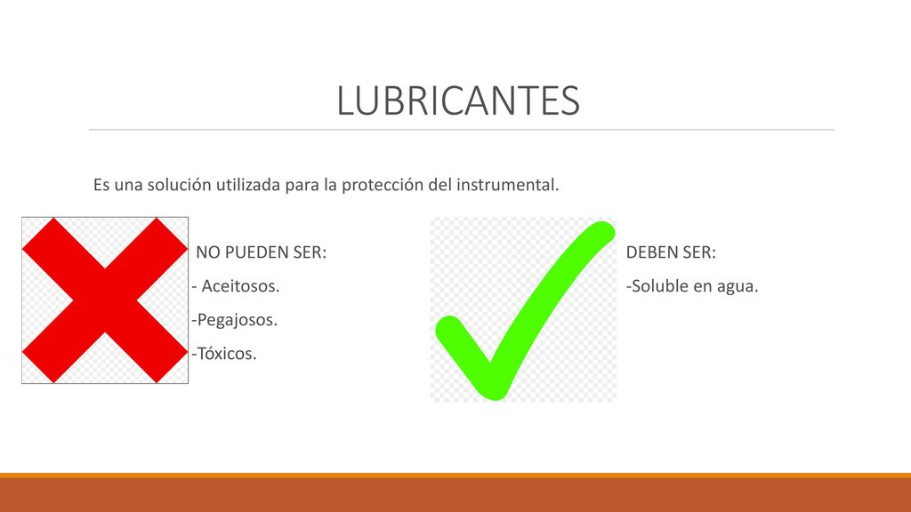 LUBRICANTES Es una solución utilizada para la protección del instrumental.
