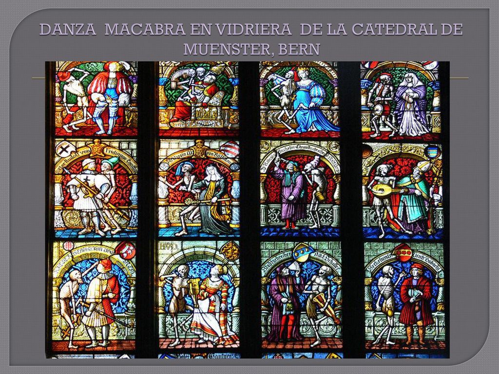 DANZA MACABRA EN VIDRIERA DE LA CATEDRAL DE MUENSTER, BERN