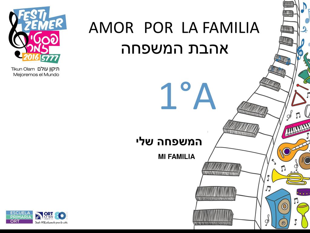 AMOR POR LA FAMILIA אהבת המשפחה 1°A המשפחה שלי MI FAMILIA