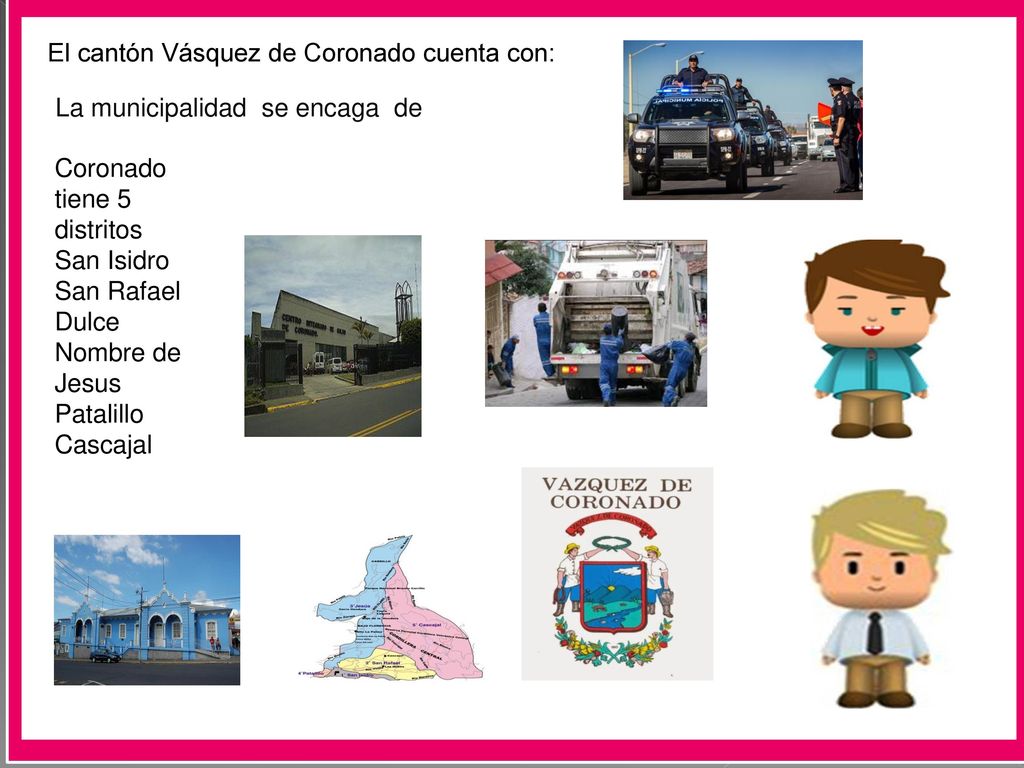 ¿Qué pasa aquí El cantón Vásquez de Coronado cuenta con: