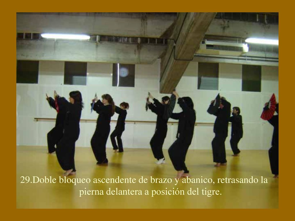 29. Doble bloqueo ascendente de brazo y abanico, retrasando la