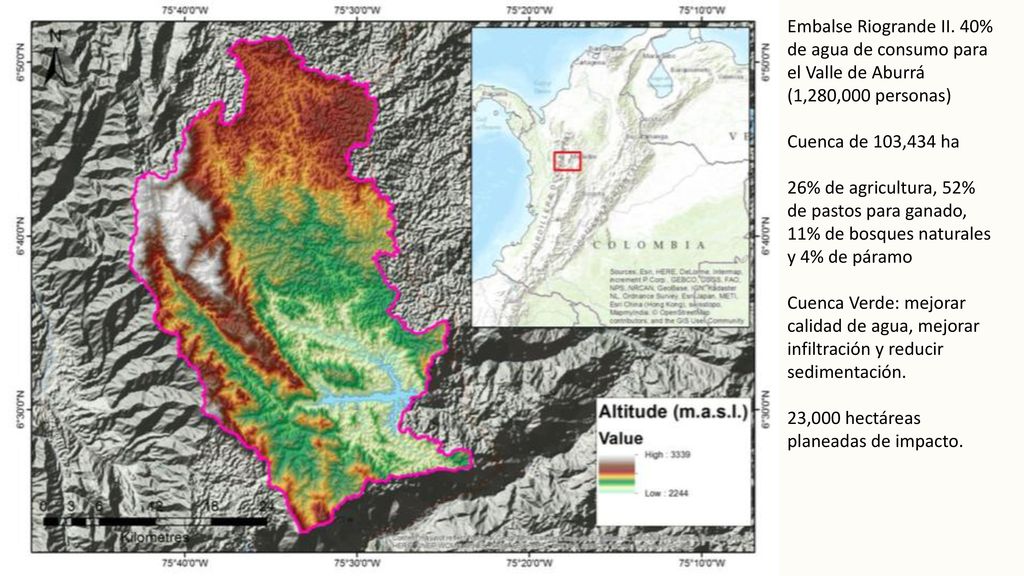 Embalse Riogrande II. 40% de agua de consumo para el Valle de Aburrá (1,280,000 personas)