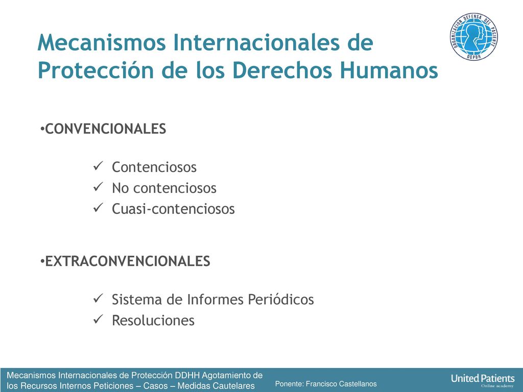 Instrumentos de Protección de Mecanismos Internacionales de Protección de los Derechos Humanos Amparos, Quejas y Reclamos