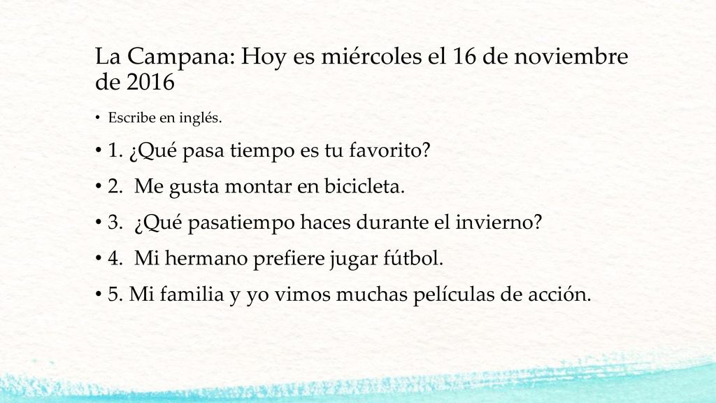 La Campana: Hoy es miércoles el 16 de noviembre de 2016