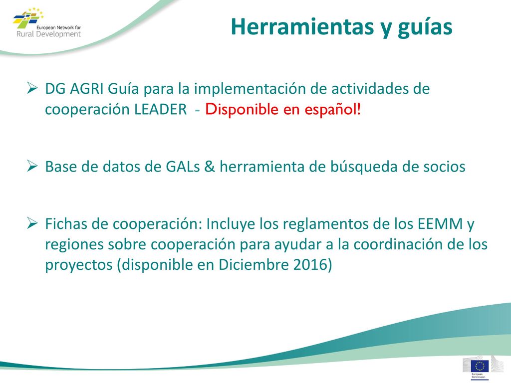 Herramientas y guías DG AGRI Guía para la implementación de actividades de cooperación LEADER - Disponible en español!