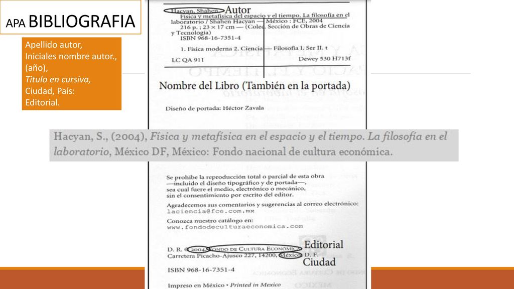 APA BIBLIOGRAFIA Apellido autor, Iniciales nombre autor., (año),