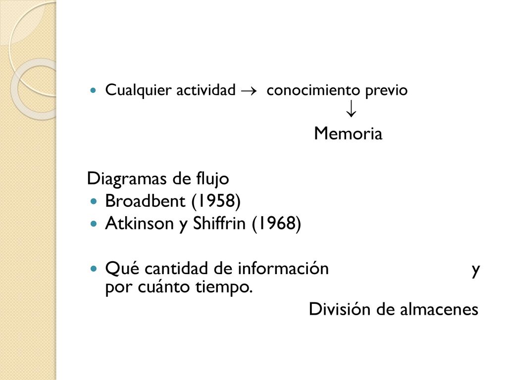Qué cantidad de información y por cuánto tiempo. División de almacenes