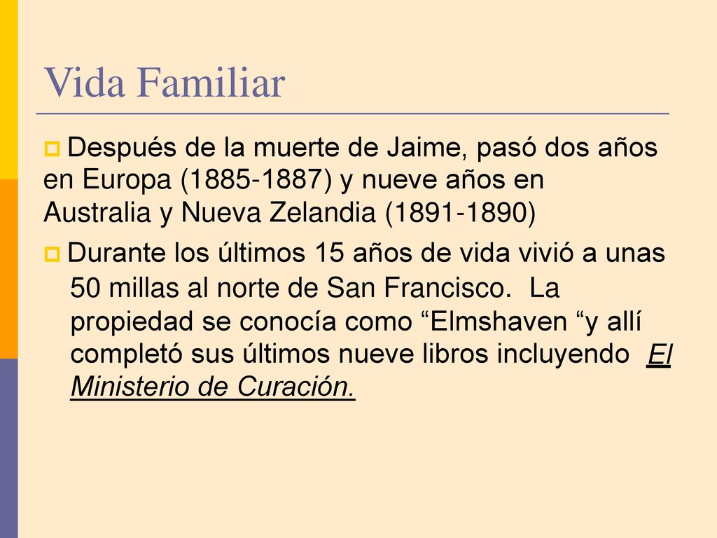 Vida Familiar en Europa ( ) y nueve años en