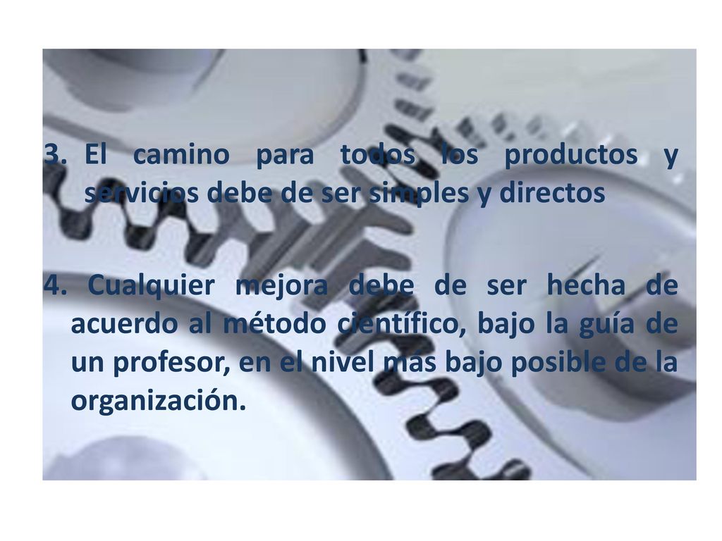 El camino para todos los productos y servicios debe de ser simples y directos