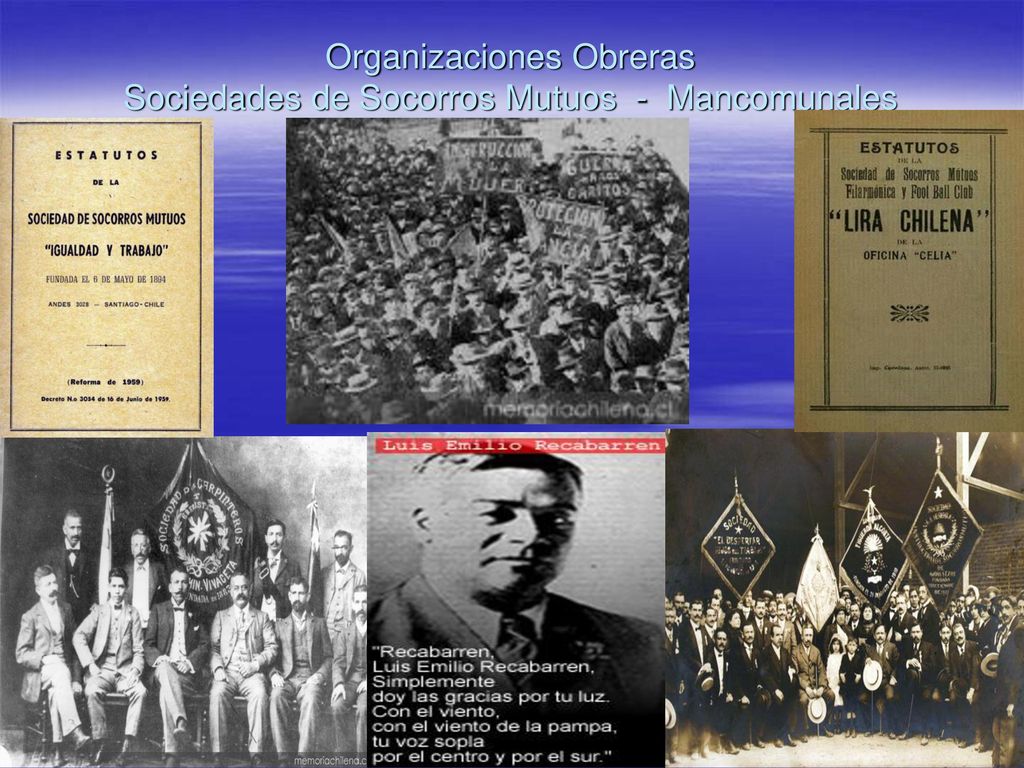 Organizaciones Obreras Sociedades de Socorros Mutuos - Mancomunales