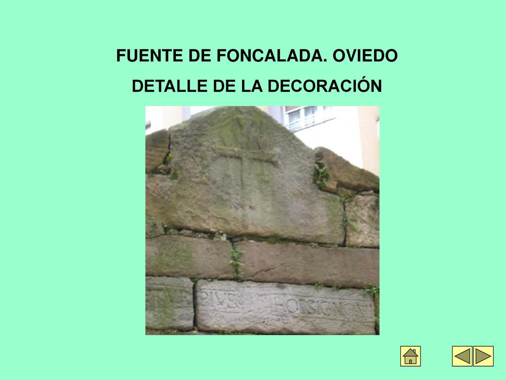 FUENTE DE FONCALADA. OVIEDO DETALLE DE LA DECORACIÓN
