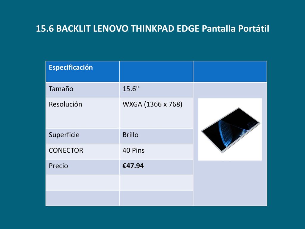 15.6 BACKLIT LENOVO THINKPAD EDGE Pantalla Portátil