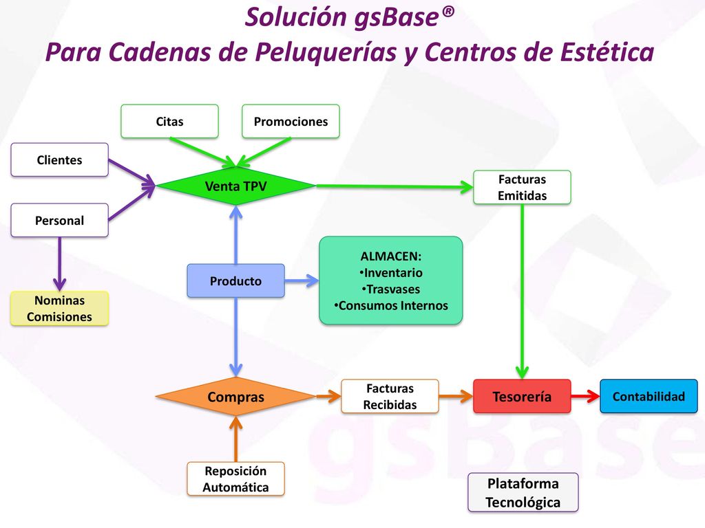 Solución gsBase® Para Cadenas de Peluquerías y Centros de Estética