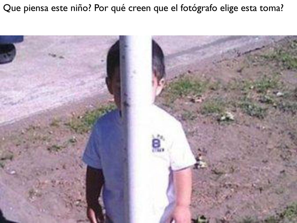 Que piensa este niño Por qué creen que el fotógrafo elige esta toma