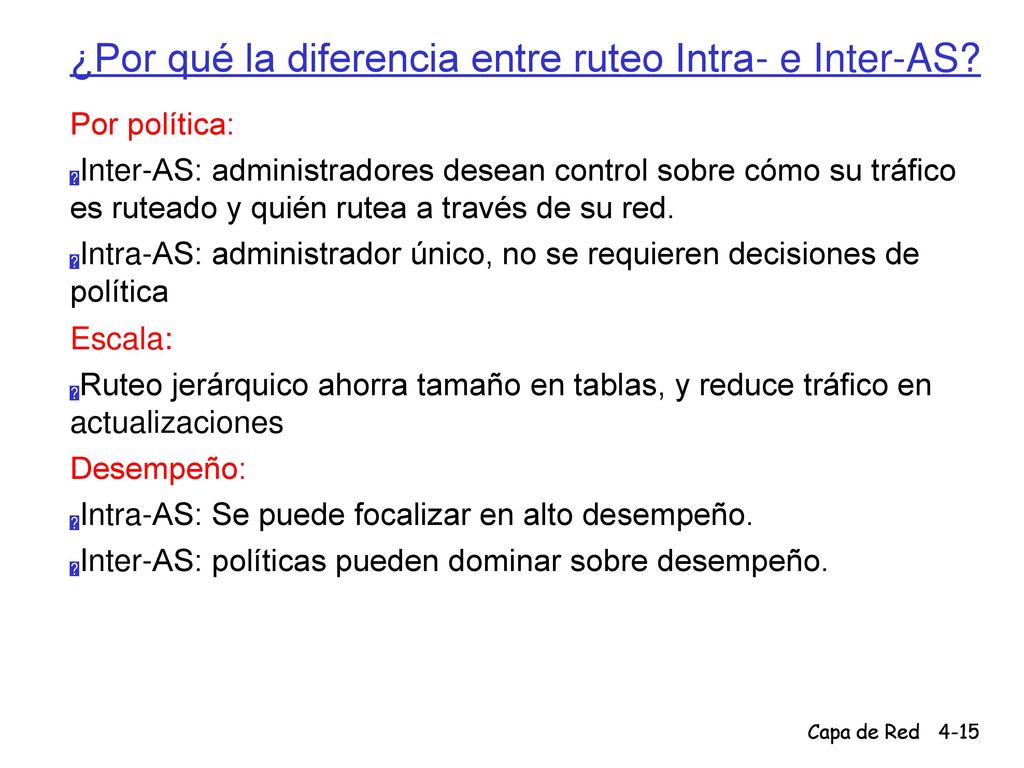 ¿Por qué la diferencia entre ruteo Intra- e Inter-AS