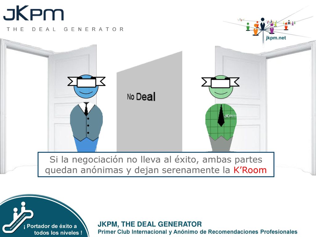 Si la negociación no lleva al éxito, ambas partes quedan anónimas y dejan serenamente la K’Room