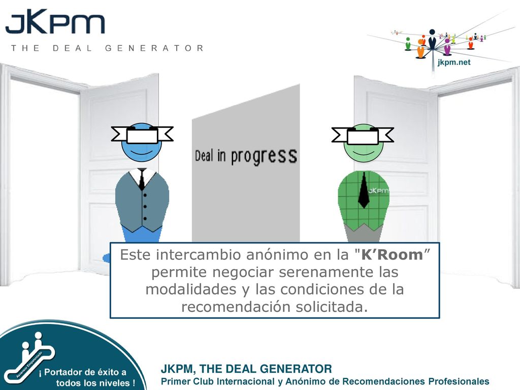 Este intercambio anónimo en la K’Room permite negociar serenamente las modalidades y las condiciones de la recomendación solicitada.