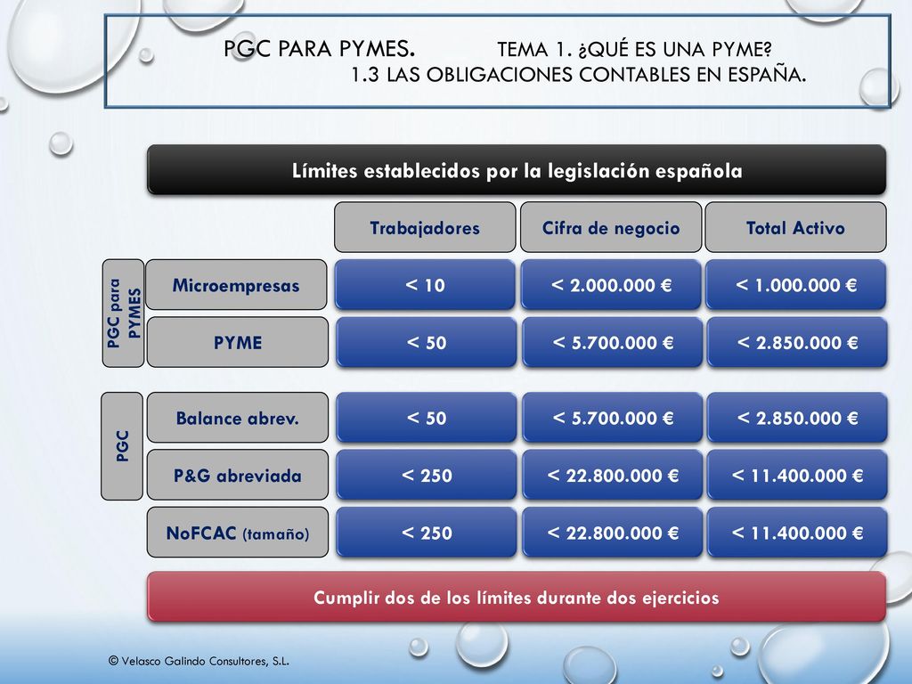 PGC para PYMES. Tema 1. ¿Qué es una PYME. 1
