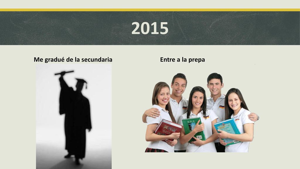 2015 Me gradué de la secundaria Entre a la prepa