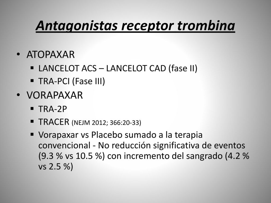 Antagonistas receptor trombina
