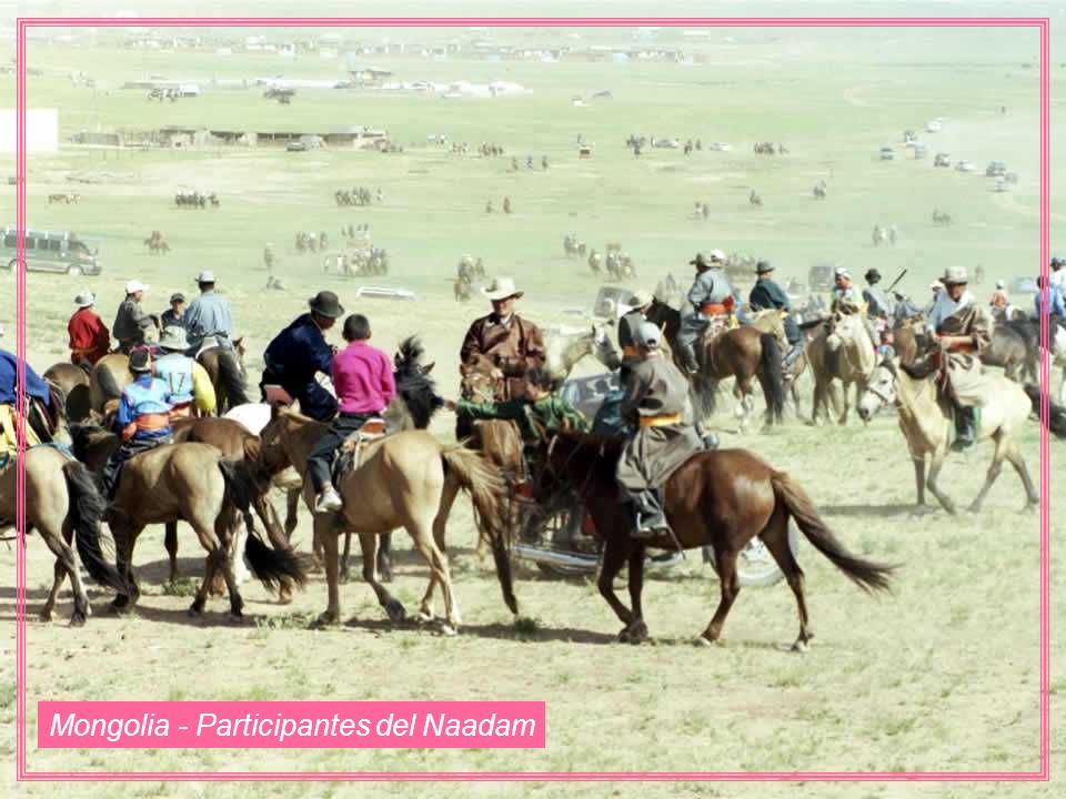 Mongolia - Participantes del Naadam