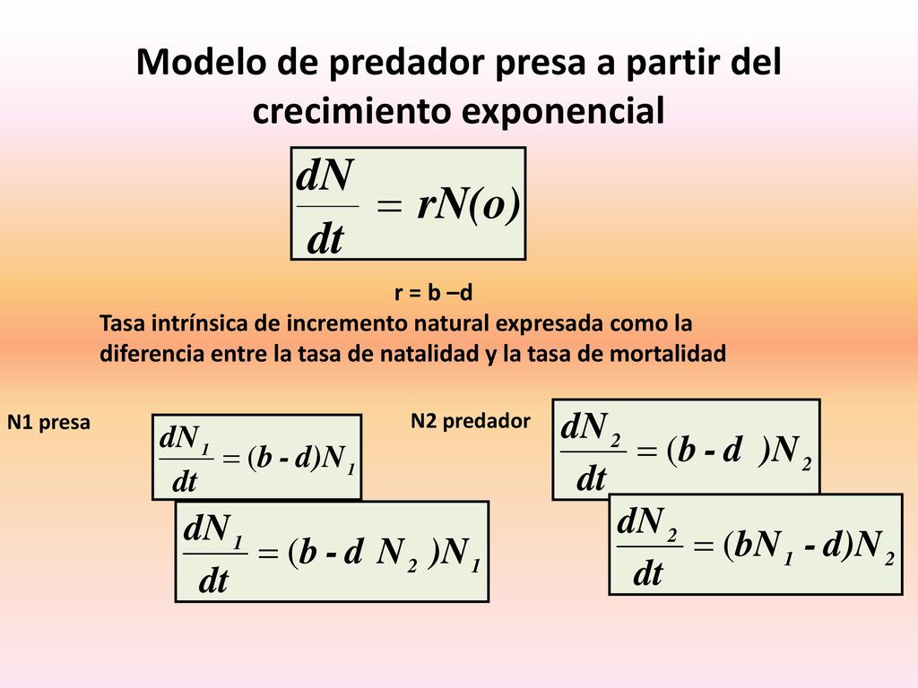Modelo de predador presa a partir del crecimiento exponencial