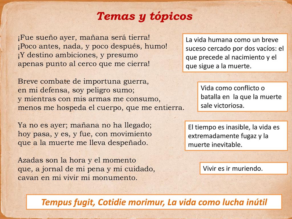 Tempus fugit, Cotidie morimur, La vida como lucha inútil