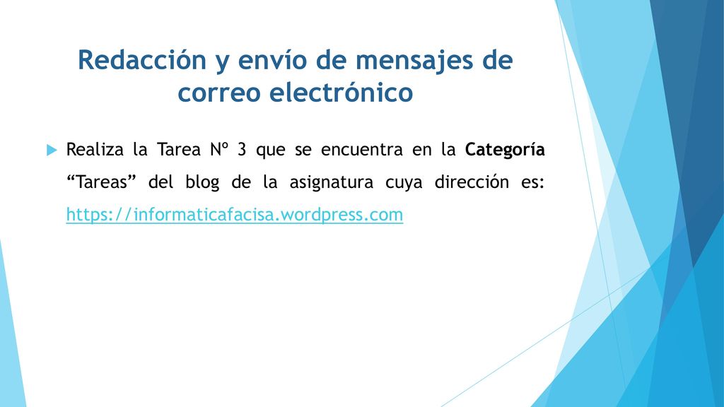 Redacción y envío de mensajes de correo electrónico