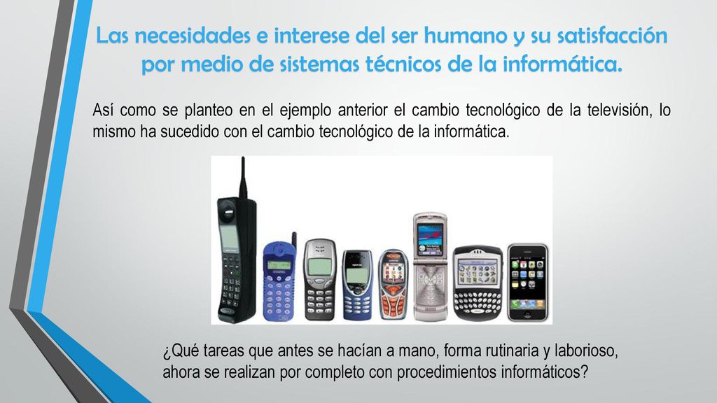 Las necesidades e interese del ser humano y su satisfacción por medio de sistemas técnicos de la informática.