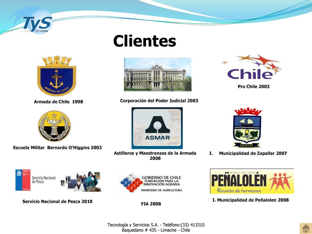 Clientes Pro Chile 2003 Corporación del Poder Judicial 2003