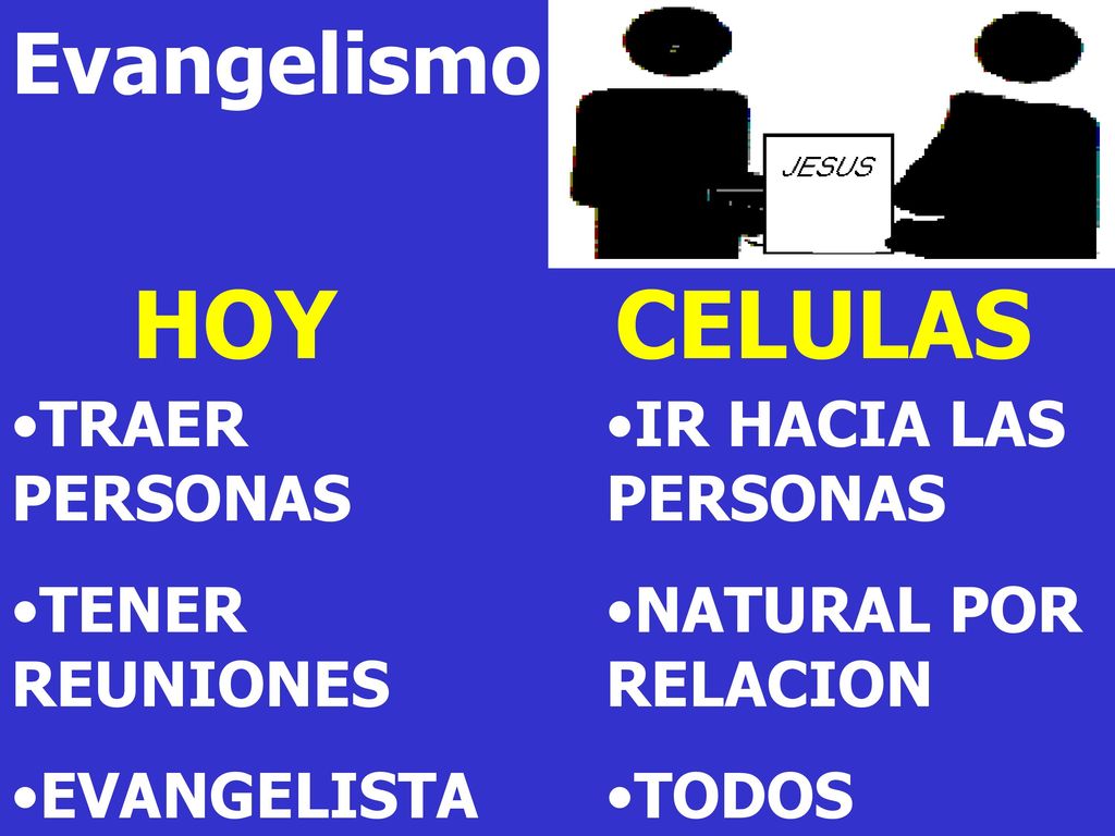 HOY CELULAS Evangelismo TRAER PERSONAS TENER REUNIONES EVANGELISTA