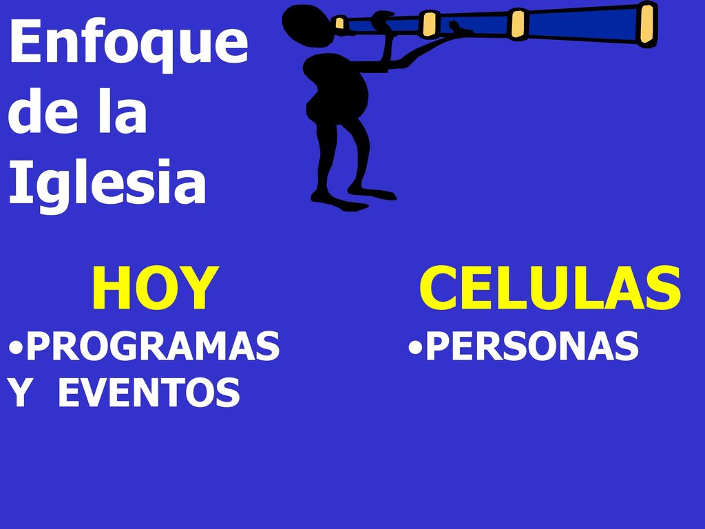 Enfoque de la Iglesia HOY CELULAS PROGRAMAS Y EVENTOS PERSONAS