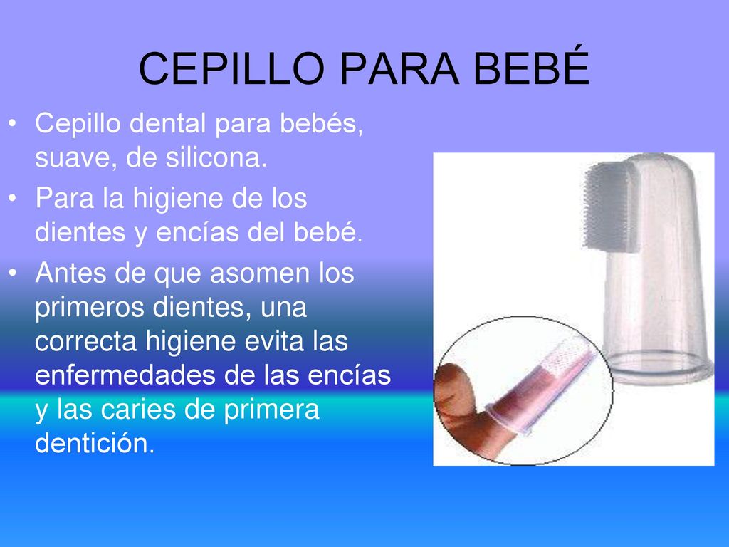 CEPILLO PARA BEBÉ Cepillo dental para bebés, suave, de silicona.