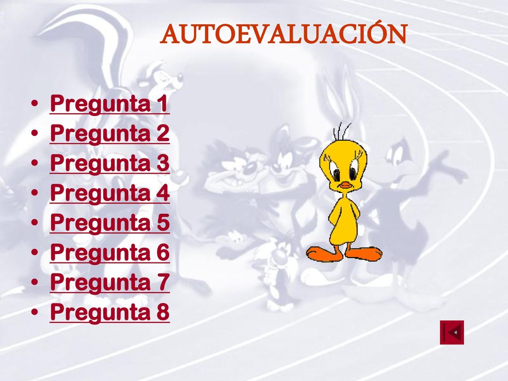 AUTOEVALUACIÓN Pregunta 1 Pregunta 2 Pregunta 3 Pregunta 4 Pregunta 5