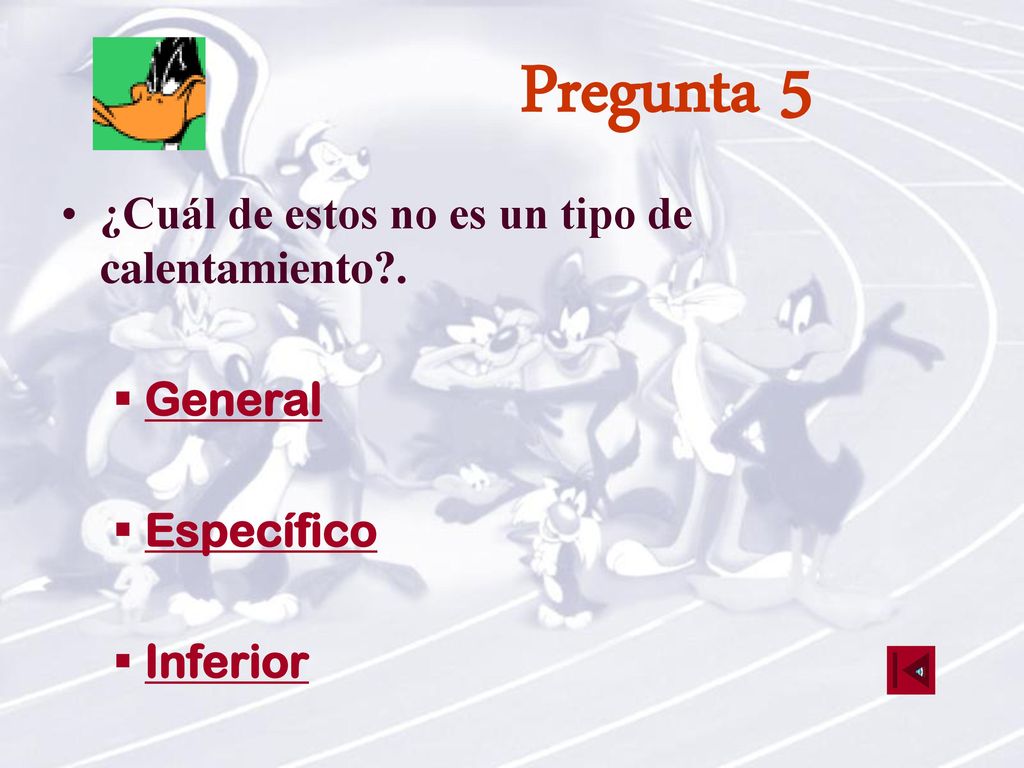 Pregunta 5 ¿Cuál de estos no es un tipo de calentamiento . General