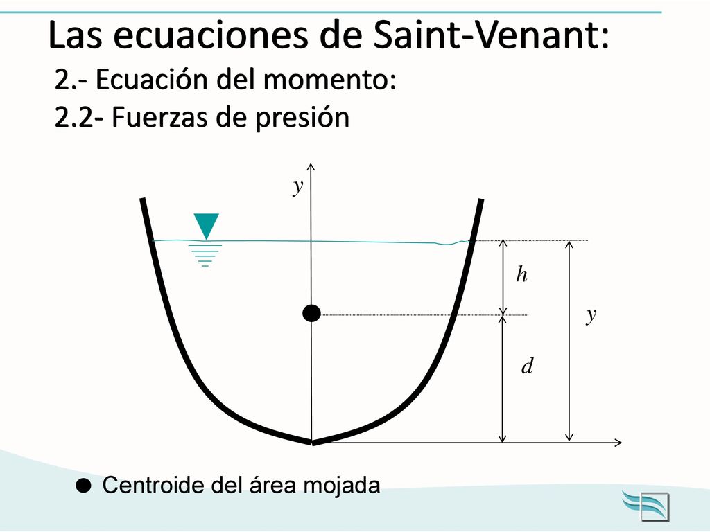 Las ecuaciones de Saint-Venant: 2. - Ecuación del momento: 2