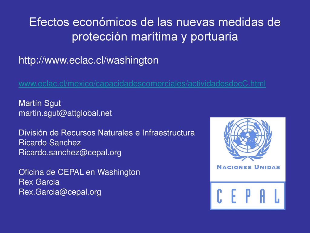Efectos económicos de las nuevas medidas de protección marítima y portuaria