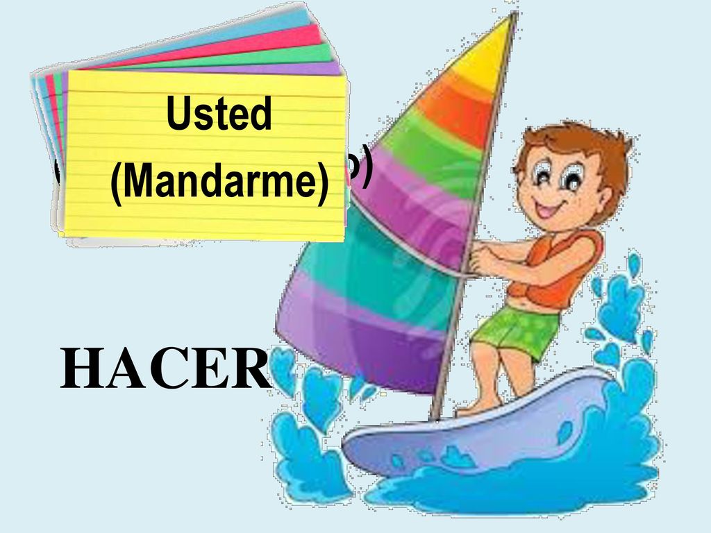 Nosotros (No estar seguro) Usted (Mandarme) YO (No dudar) HACER