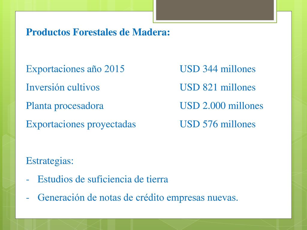 Productos Forestales de Madera: