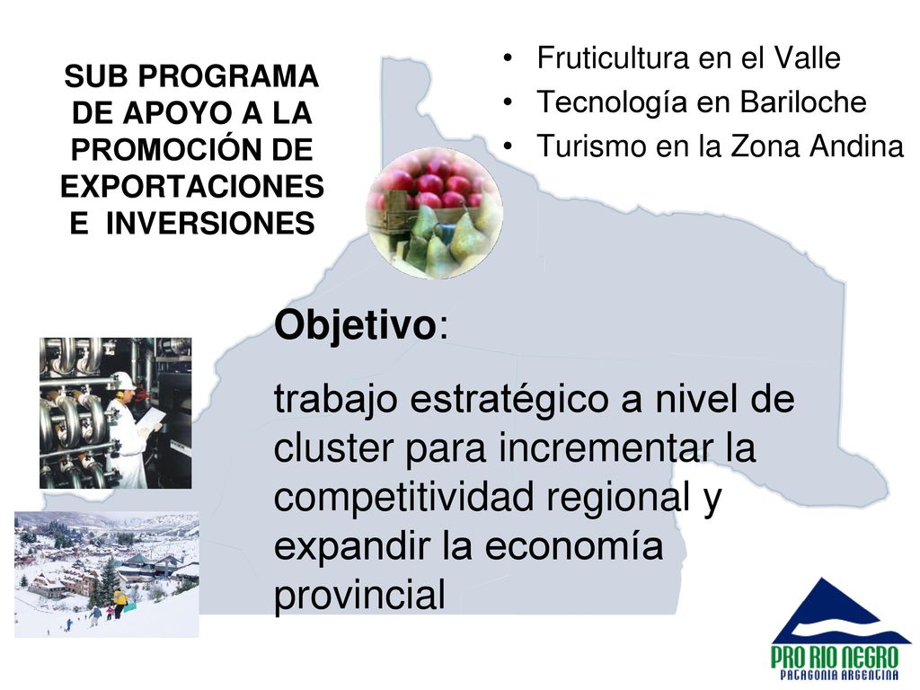 SUB PROGRAMA DE APOYO A LA PROMOCIÓN DE EXPORTACIONES E INVERSIONES
