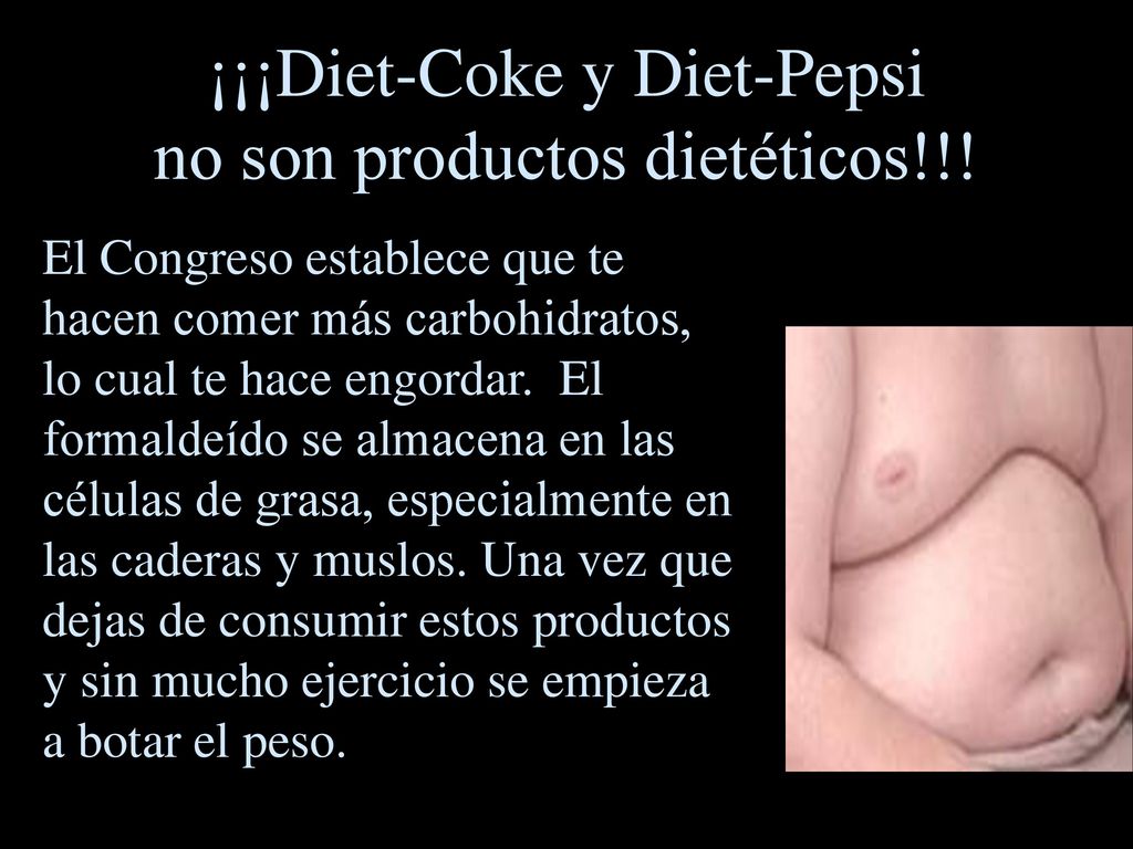 ¡¡¡Diet-Coke y Diet-Pepsi no son productos dietéticos!!!