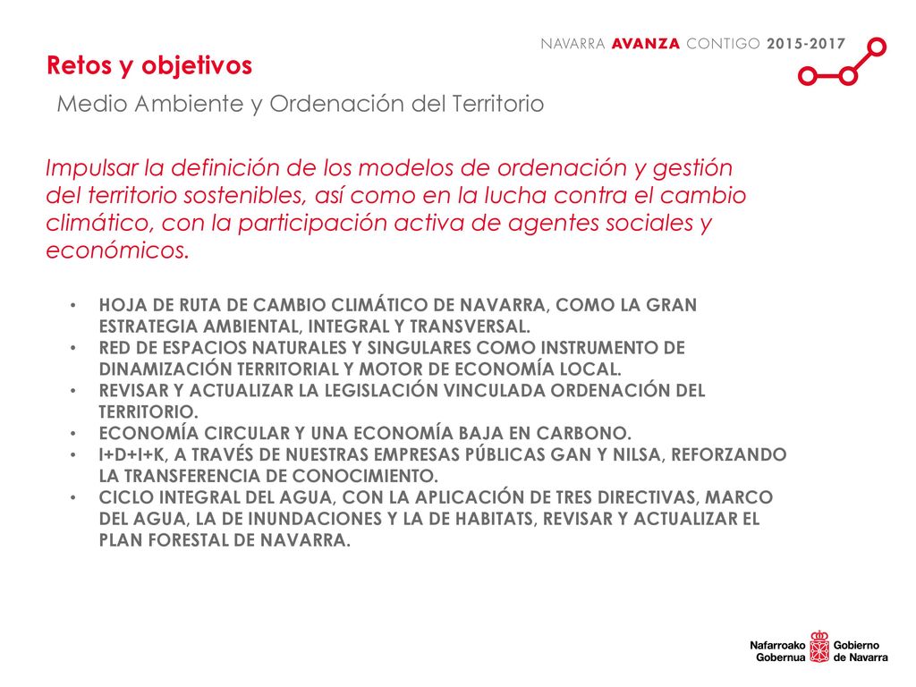 Retos y objetivos Medio Ambiente y Ordenación del Territorio
