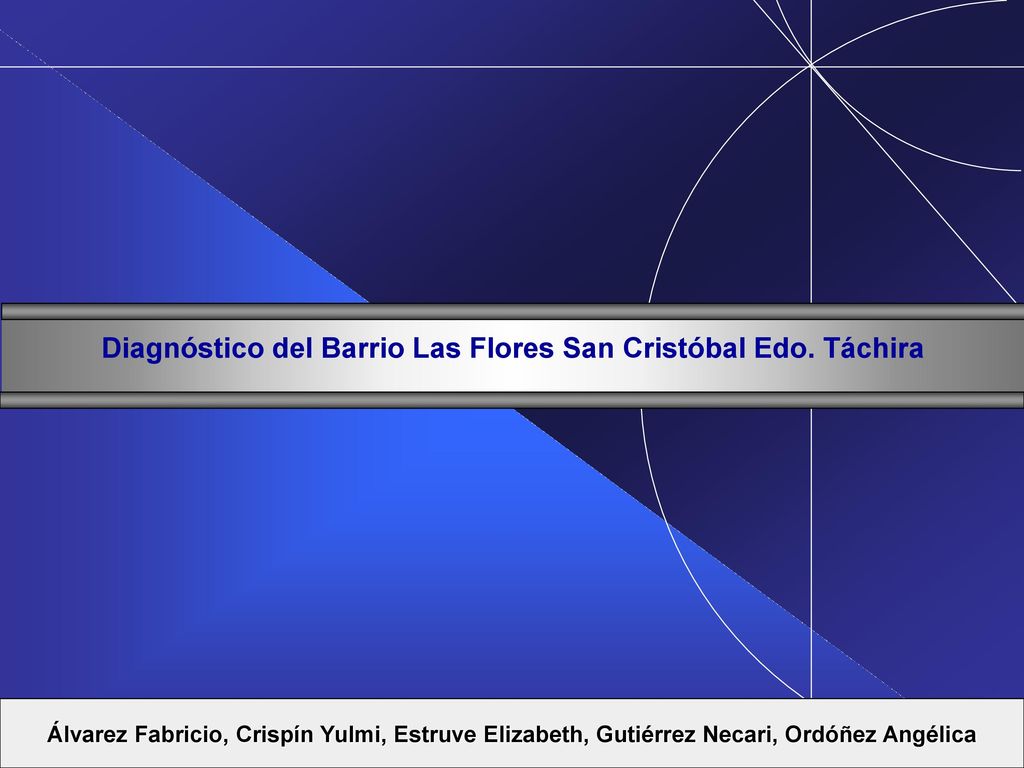 Diagnóstico del Barrio Las Flores San Cristóbal Edo. Táchira