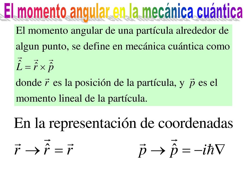 El momento angular en la mecánica cuántica