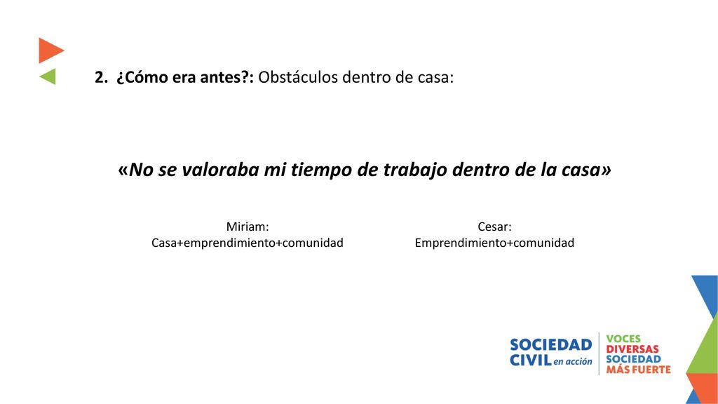 «No se valoraba mi tiempo de trabajo dentro de la casa»