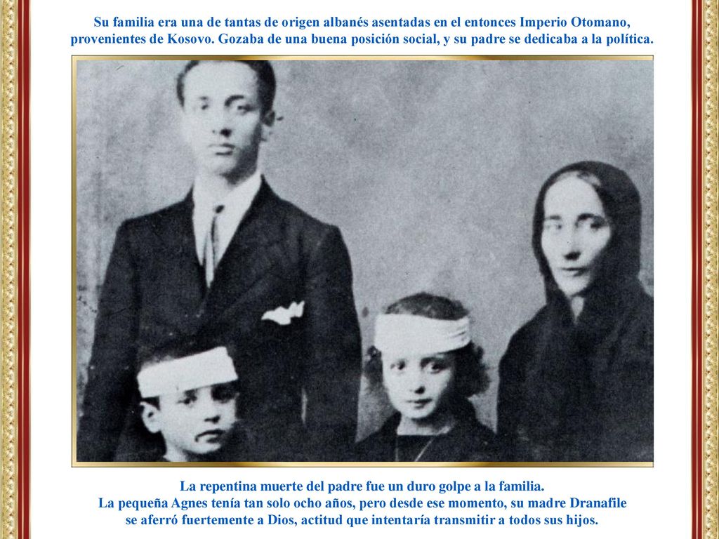 La repentina muerte del padre fue un duro golpe a la familia.