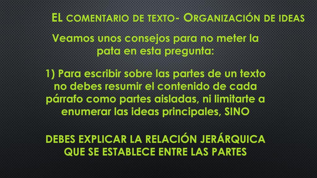 Veamos unos consejos para no meter la pata en esta pregunta: