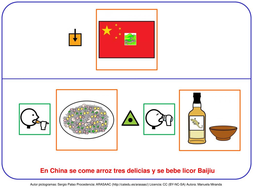 En China se come arroz tres delicias y se bebe licor Baijiu
